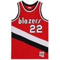 thumbnail image 4 of Clyde Drexler Portland Trail Blazers Autographed Red Mitchell and Ness Swingman Jersey with "The Glide" Inscription - Fanatics Authentic Certified, 4 of 4