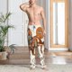 thumbnail image 2 of Fotbe Cowboy Riding Horse Pantalones de Pijama para Hombre, Pantalones de Dormir, Pantalones de Casa con Cintura Ajustable y Bolsillos-X-Large, 2 of 6
