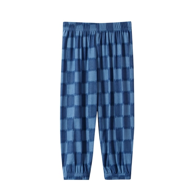 Odeerbi 3-14 Años Niños Niñas Plaid Algodón Pantalones Pijama Verano Lindo Transpirable Casual Pantalones
