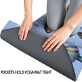 thumbnail image 3 of Colorful Mushroom Pattern Light Blue Pattern Hot Yoga Mat Towel Non Slip for Hot Yoga - Quick-Drying Yoga Mat Cover with 4 Corner Pockets with Travel Bag - Hot Yoga Towel Non Slip 70"x26", 3 of 6