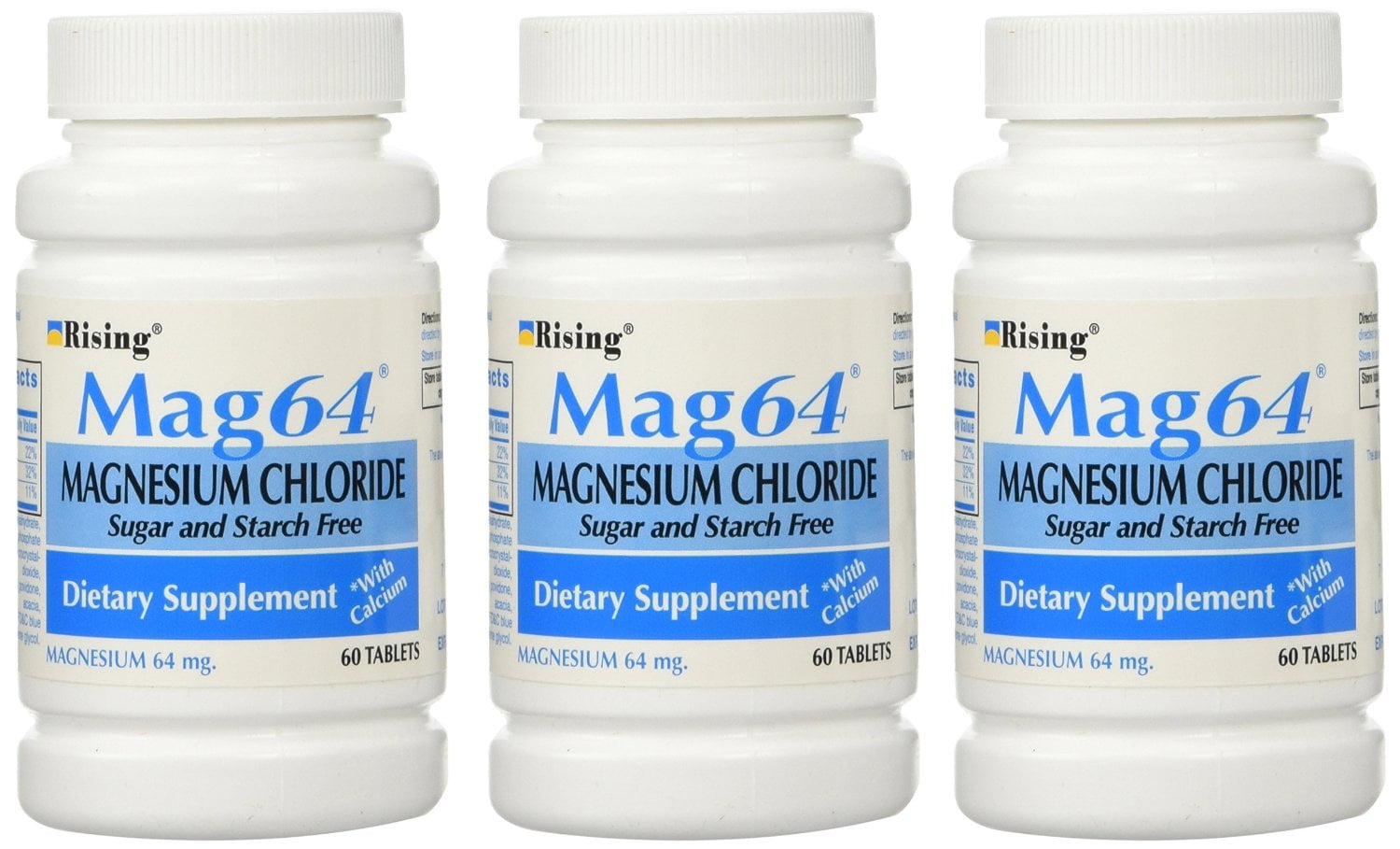 MAG CHLORIDE WITH CALCIUM 60 TABLETS (3 Bottles = Tablets) - Walmart.com
