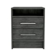 thumbnail image 2 of Eter Nightstand Two Drawers - Smokey Oak, 2 of 7