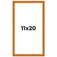 thumbnail image 2 of 11x20 Honey Brown Real Wood Picture Frame Width 0.75 inches | Interior Frame Depth 0.5 inches |, 2 of 8