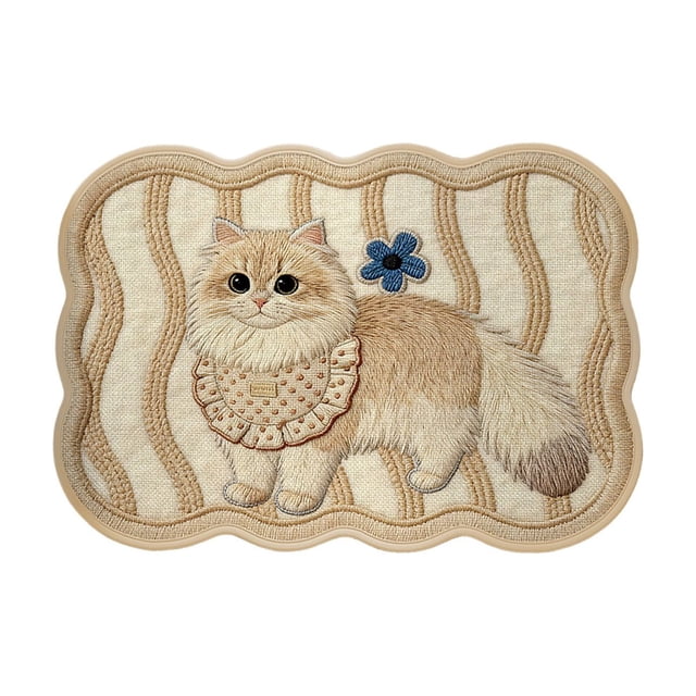 Non-Slip Bathroom Floor Mat, Absorbent Polyester Door Mat, Washable Entrance Carpet, Soft Kitchen Rug for Bedroom, Durable Home Mat