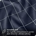 thumbnail image 2 of Bare Home Ultra-Soft Sheet Set - Premium 1800 Collection - Deep Pockets - 3-Pieces - Twin, Grid - Midnight/White, 2 of 8