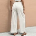 thumbnail image 6 of PBFRDSJ Flowy Pants for Women High Waist Drawstring Wide Leg Pants Lightweight Breathable Boho Office Casual Pants Sizes S-XL, 6 of 8