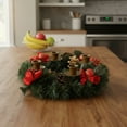 thumbnail image 7 of Yucurem Christmas Advent Candle Holder Wreath - Red Ribbon Advent Wreath Ornaments for Christmas New Year Birthday Party Decor, 7 of 7