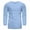Light blue, variant on Huuilaibazoo Muscularfit Shirts for Men Fashion Cotton Linen V Neck Long Sleeve Work Tshirt Casual Loose Solid Pullover Sweatshirt Outdoor