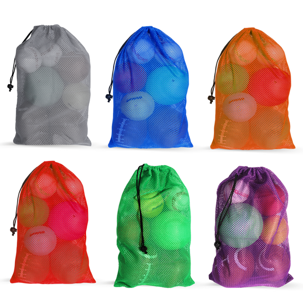 GSE Games & Sports Expert Mesh Drawstring Sports Equipment Duffel