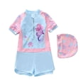 thumbnail image 4 of Girls Swimsuit UPF 50+ Rash Guard Girls Long Sleeve Swimsuit Sun Protection Swimwear for Toddler Kids and Youth Quick-Dry Athletic Bathing Suit, 4 of 5