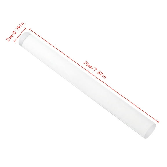 Transparent Acrylic Solid Roll Clay Rolling Pin Fondant Baking Pastry Roller