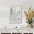 thumbnail image 1 of Sintosin Rustic Small Window Pane Mirror Wall Decor 11" x 16", Hanging Distressed White Farmhouse Rectangle Wood Frame Mirror, Handmade Decorative Window Mirrors for Living Room Bedroom Christmas, 1 of 8