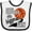 White and Black, variant on Inktastic Little Brother and Biggest Fan Basketball Player Boys Baby Bib