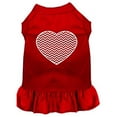 thumbnail image 1 of Chevron Heart Screen Print Dress Red Xs (8), 1 of 1