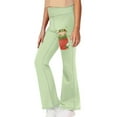 thumbnail image 2 of DISNIMO Green Frog Bell Bottoms Leggings for Kids Bell Bottoms Pants for Girls 13-14 Leggings High Waisted with Pockets for Kids Flare Leggings Girls Yoga Pants Wide Leg for Kids, 2 of 7