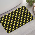 thumbnail image 2 of Yellow Lemon Fruits Black Pattern Bathroom Rugs Mat,Non Slip Microfiber Bathroom Rug,Rubber Backing,Soft Bathroom Mats for Bathroom Floor,Tub and Shower,17x30in(43x75cm), 2 of 5