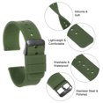 thumbnail image 6 of Uxcell Silicone Watch Band Quick Release Soft Rubber Watch Strap Green/Black 21mm, 6 of 7