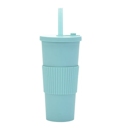 

LBECLEY Camp Mugs Creative Straw Water Cup Heat Insulating Hand Rest Pp Straw Cup and Cleaning Brush Double Straw Cup 700Ml Glass Hot Chocolate Mugs Holiday X One Size