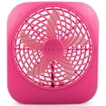 thumbnail image 2 of Treva 5 inch Portable Battery Powered 2 Speed Personal Desktop Fan, Raspberry, 2 of 7