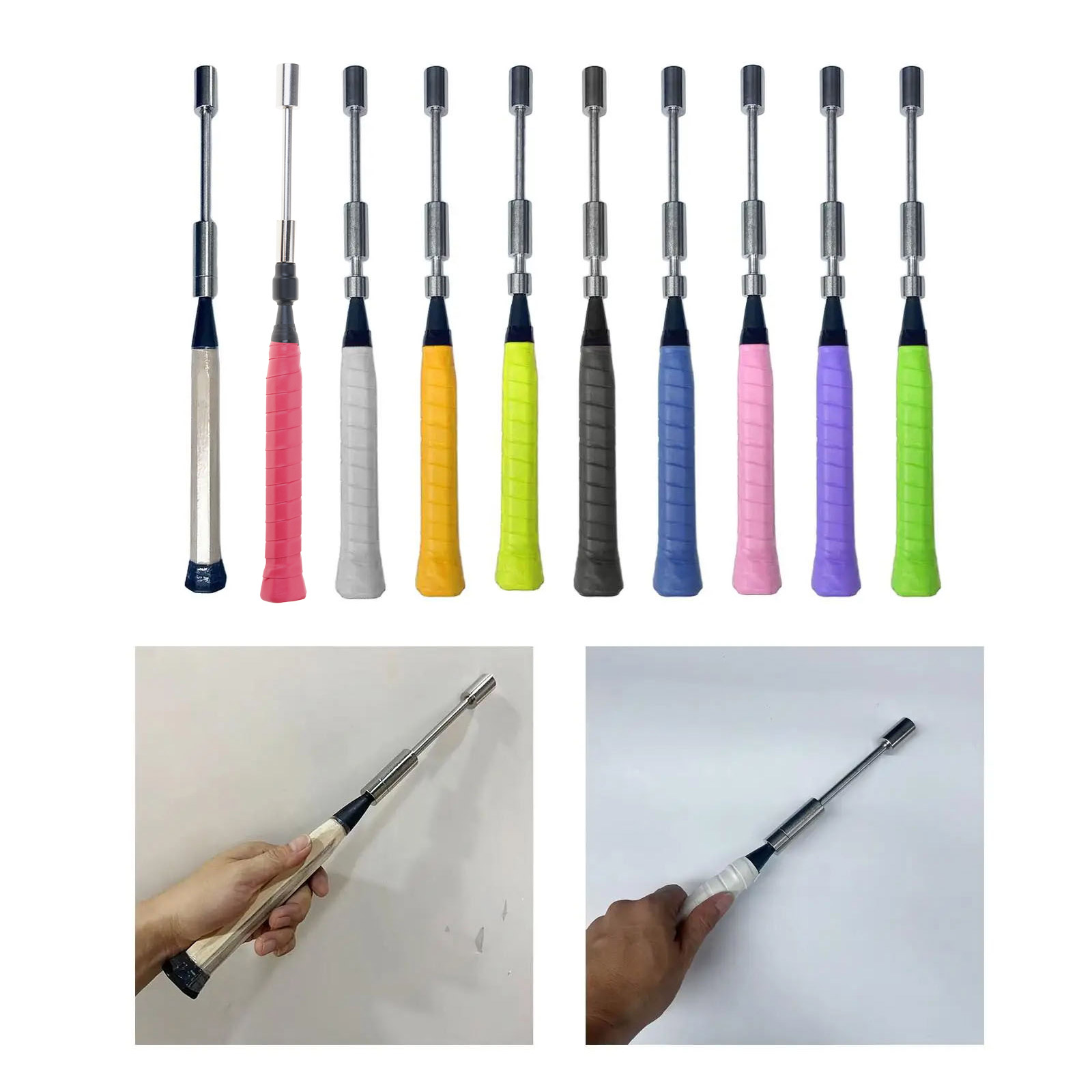 Badminton Swing Trainer with Adjustable Weight & Ergonomic Grip for Power Development
