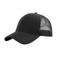 thumbnail image 7 of EliteGoogv Unisex Open Back Baseball Cap Mesh Ponytail Adjustable Solid Color Cap For Men Women Outdoor Sports Running Sun Protection Trucker Cap Headwear, 7 of 7