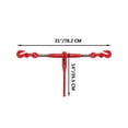 thumbnail image 2 of VEVOR Chain Binder 5/16in x 3/8in, Ratchet Load Binder 6600lbs Capacity, Ratchet Lever Binder w/ G70 Hooks, Adjustable Length, Ratchet Chain Binder for Tie Down, Hauling, Towing, 2-Pack in Red, 2 of 9