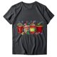 thumbnail image 4 of Gibobby Tops navideños para mujer Navidad Casual Navidad Muñeco de nieve Impresión Cuello redondo Manga corta Camiseta suelta Blusa Tops(Gris oscuro,M), 4 of 5