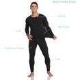 thumbnail image 4 of Men Thermal Underwear Set Winter Base Layer Top & Bottom Ultra Soft Long John Set Black, 4 of 6