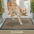 thumbnail image 7 of SIXHOME Outdoor Mat 17"x30" Non Slip Front Door Mat Outside Absorbent Rubber Welcome Mat Low Profile Dirt Trapper Indoor Outdoor Doormat Boho Arch Door Mat Outside Thick Entryway Rug Beige, 7 of 7