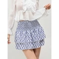 thumbnail image 3 of Musuos Women's Summer Mini Skirts High Waist Layered Ruffle A-Line Skirts for Casual Daily, 3 of 9