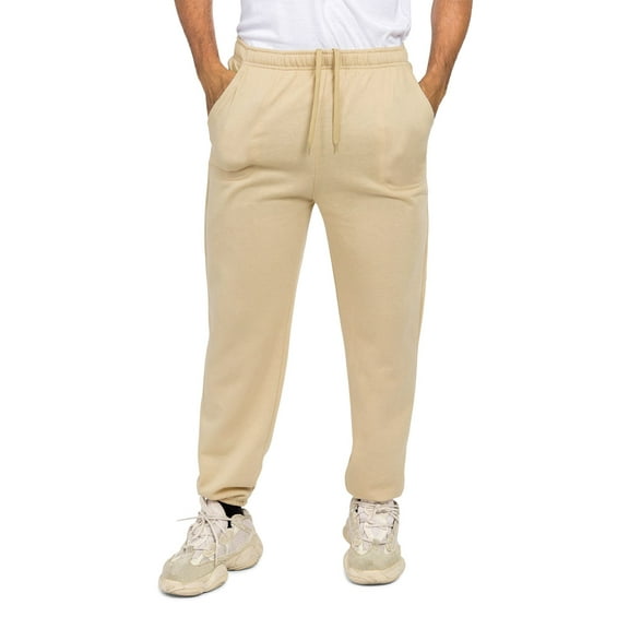 G-Style USA Men's Casual Lounge Fleece Sweatpants with Pockets FL78-GSTYLE - Beige - X-Large