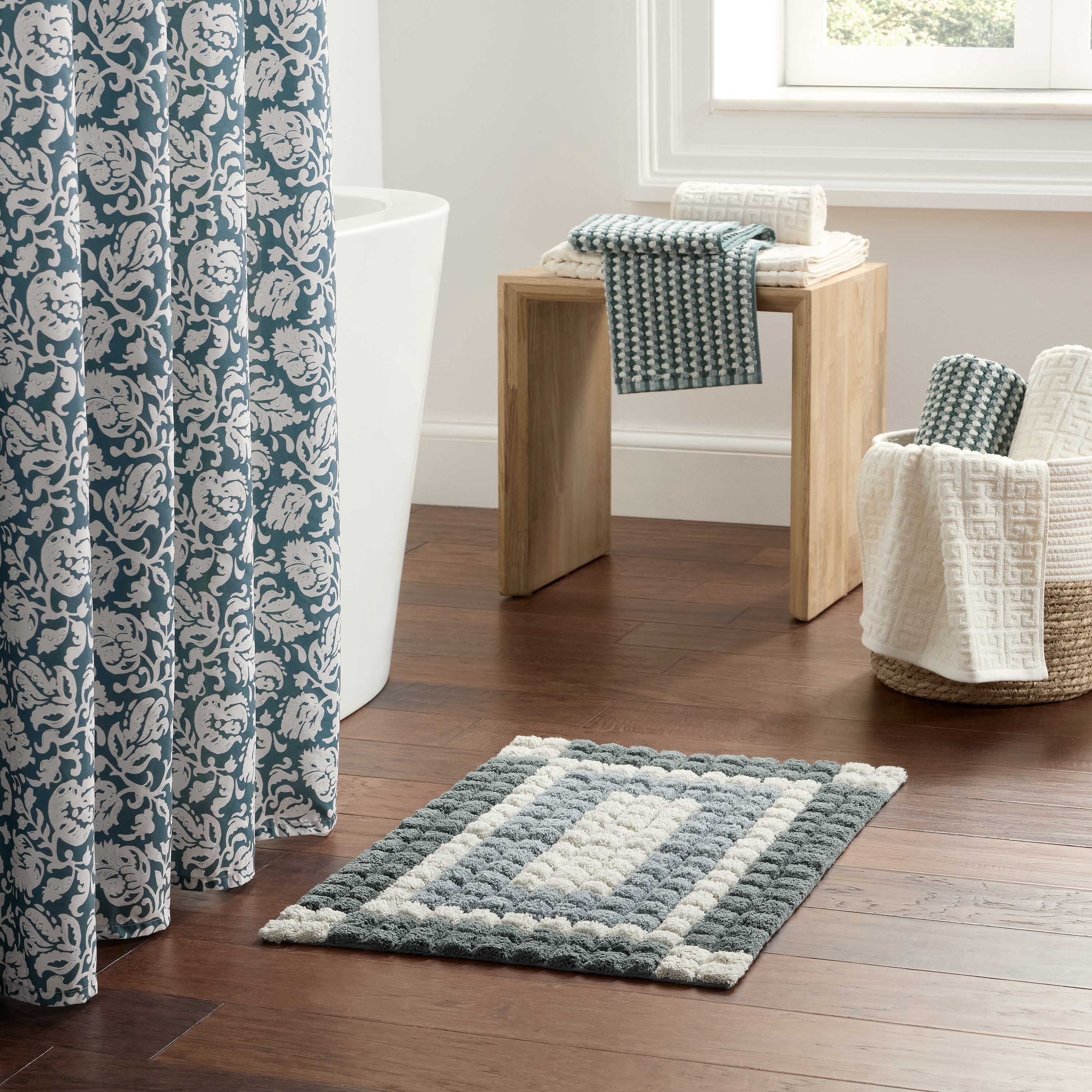 Martex Arcadia Terra Bath Rug, Slate