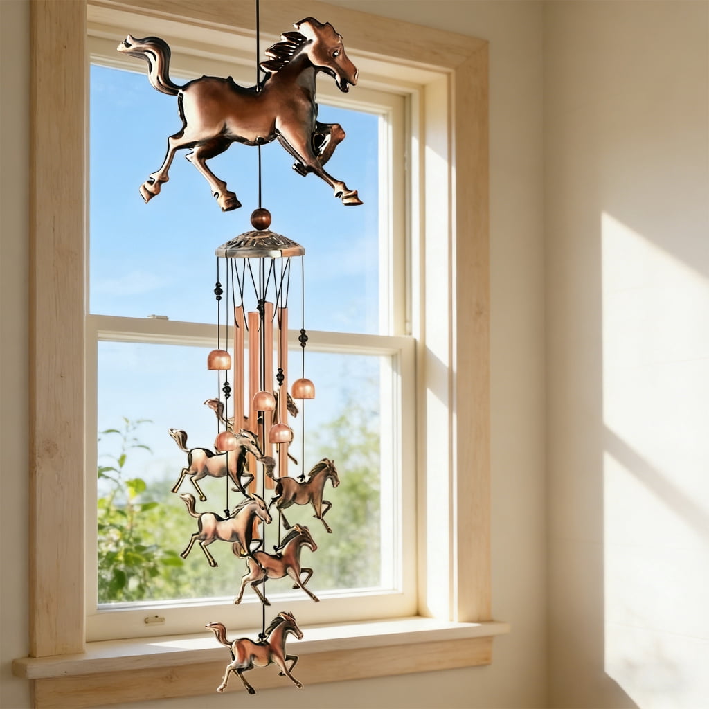 Musical Garden Wind Chimes Crafted From Weather Metal Enhances Outdoor Spaces Beautifully For Porch Or Yard