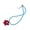 Red, variant on Unique Handmade Floral Designs Necklace Craft Of Sturdy Acrylic Portable Accessory for Art Loving Individuals Daily Use