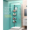 thumbnail image 2 of 4 Layer Corner Shower Caddy, Stainless Steel ​Constant Tension Pole Shower Organizer, Adjustable Corner Shower Shelf, Rustproof 3.3 to 9.8 ft, 2 of 6