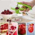 thumbnail image 4 of Cereza Denokerer, olla de cereza con soporte de vaso suave y tallo de acero inoxidable, olla de frutas para hacer mermelada de cereza, gelatina, cocina (verde) Afortunado Sencillez, 4 of 5
