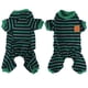thumbnail image 1 of Pijamas De Punto Suave Para Mascotas, Mono Acogedor A Rayas De 4 Pies Para Perros, Gatos, Cachorros, Poliéster Para Todos Los Días, Viajes, Vacaciones, 1 of 7