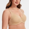 thumbnail image 4 of MELENECA Women's Plus Size Minimizer Underwire Full Coverage Unlined Seamless Cup Bras Almond 48G, 4 of 6