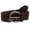 Brown, variant on Women's 2" (50mm) Braided Woven Leather Belt with Horseshoe Buckle