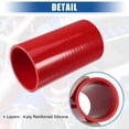 thumbnail image 3 of Unique Bargains 3" ID 6" Length 4-Ply Reinforced High Temp Straight Coupler Silicone Reducer Hose Red for Car, 3 of 6