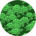 thumbnail image 1 of Ahgly Company Machine Washable Indoor Round Transitional Green Area Rugs, 8' Round, 1 of 7