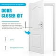 thumbnail image 4 of Binwennn Automatic Door Closer Set With Stainless Steel Spring 150 Opening Angle Self Closing Hinge Adjustable Automatic Door Closer (with Lever Arm) Screws Aluminum T Track Hold down Joinery System, 4 of 7