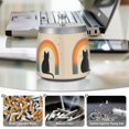 thumbnail image 6 of Yayeee Ashtray with Lid for Cigarette Smokeless Stainless Steel Home Ash Holder, Beige Cat Rainbow, 6 of 7