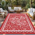 thumbnail image 2 of Valentine's Day Outdoor Rug for Patio/Deck/Porch, Non-Slip Large Area Rug 5 x 7 Ft, Red Love Retro Country Abstract Art Indoor Outdoor Rugs Washable Area Rugs, Reversible Camping Rug Carpet Runner, 2 of 8