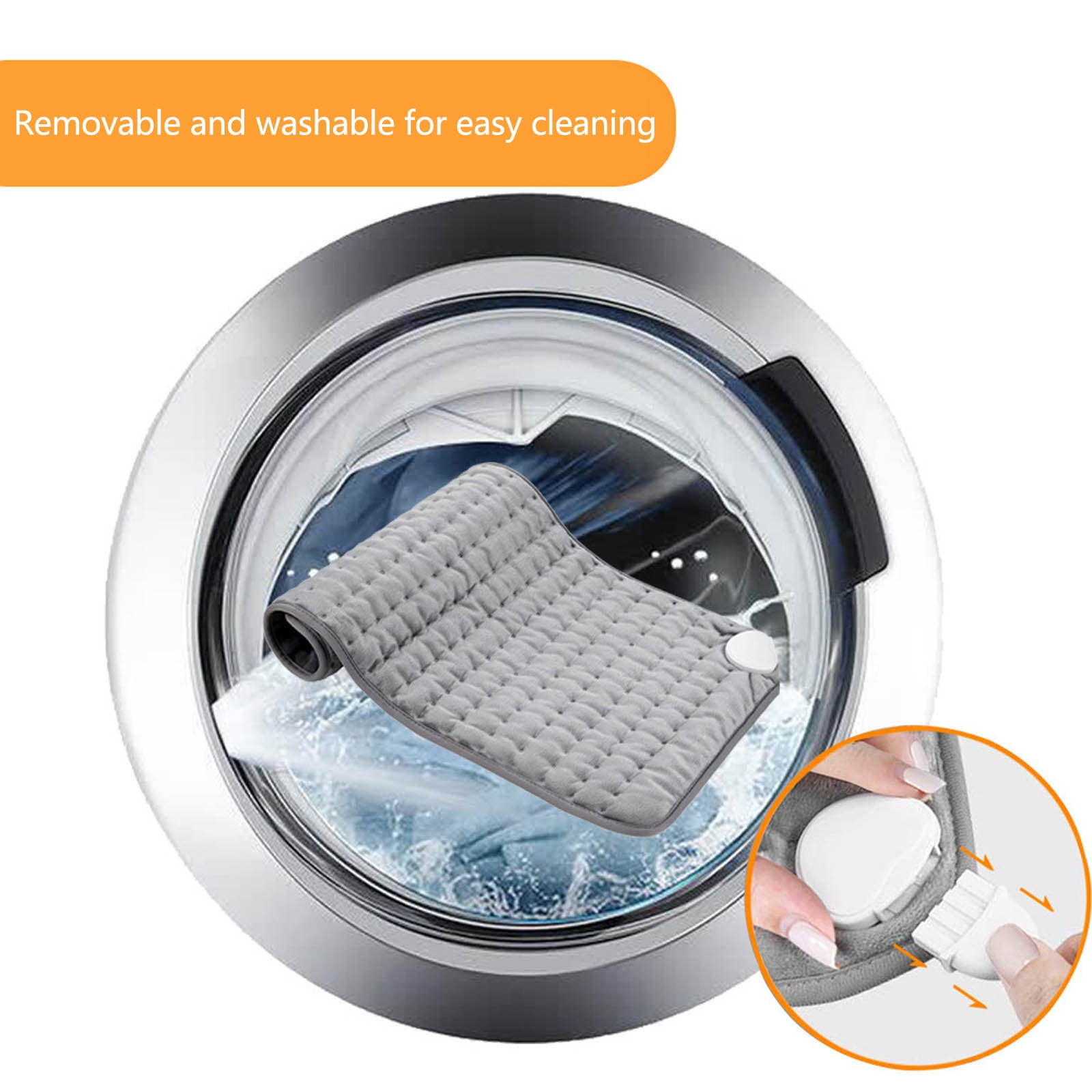 15.7 x 29.9in Heating Pad, Electric Blanket, Heating Pad, Winter Insulation Pad, Quicks Heating, Convenient to Use, Sturdy, Durables and Easys to Clean(Gray)