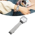 thumbnail image 1 of Reloj De Cuarzo Cuadrado Para Mujer, Correa De Acero De aleación Con Lente Transparente HD, Elegante, Fácil De Leer, Reloj De Pulsera Para Mujer A Prueba De Sudor, Batería De, 1 of 7