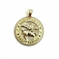 thumbnail image 4 of 14k yellow Gold round Sagittarius Archer Zodiac Sign Pendant fine jewelry 2.6g, 4 of 11