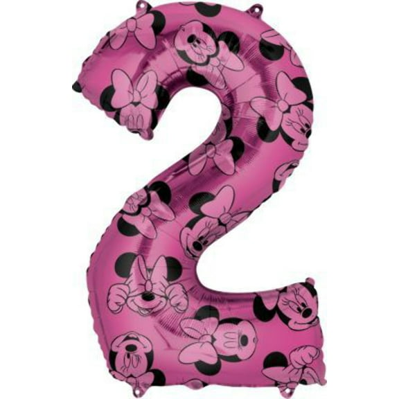 Anagram - 26 Minnie Mouse Forever Pink Number '2' Mylar Balloon
