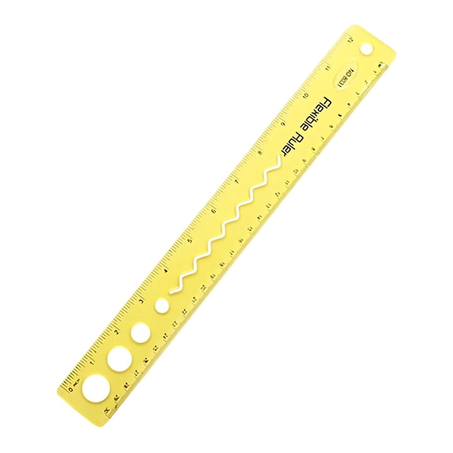 Eky 30cm/12inch Flexible Ruler - Colorful Rubber Plastic Ruler with Centimeters and Inches Bendable Ruler,Shatterproof Straight Edge Ruler Soft Ruler for Teens & Adults,Office Supplies