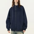 thumbnail image 1 of MKLEKYY Veste Matelassée à Enfiler pour Femmes Automne Cardigan Version Hommes et Femmes Hauts Polyvalents Décontracté Double Fermeture Éclair Tendance, 1 of 5